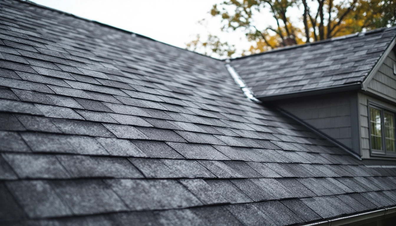 gray shingle roof planes beside an eave