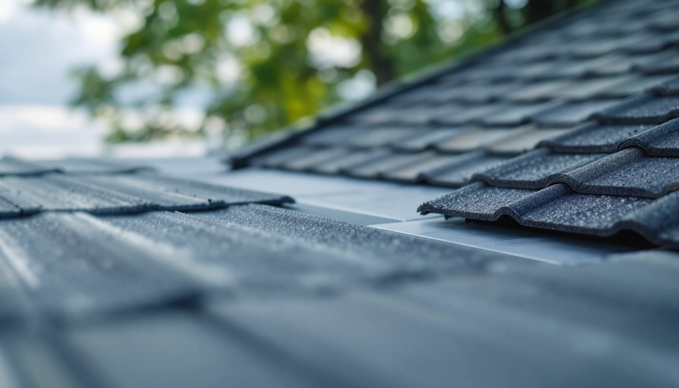 Rows of gray shingles on a pitched roof